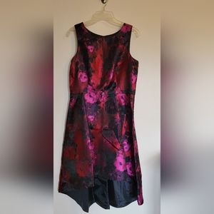 Beautiful black and red hi-low dress